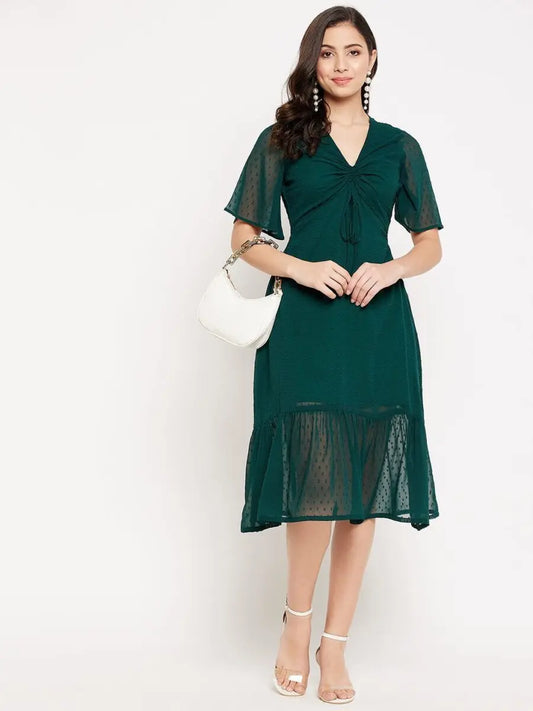 winered-winered-green-casual-wear-a-line-dress