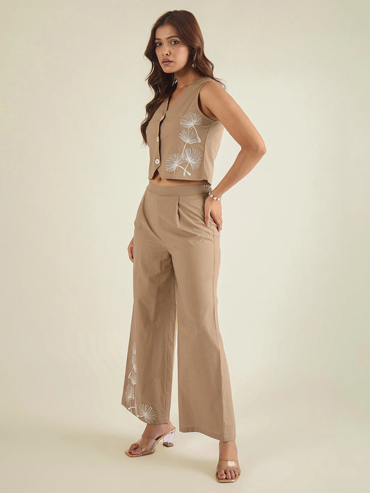 Brown Cotton co-ord set