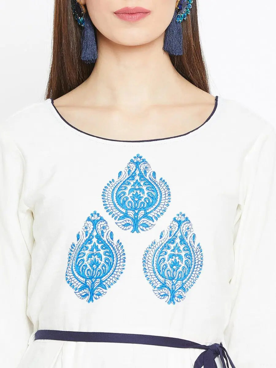 winered-white-a-line-cotton-printed-kurta