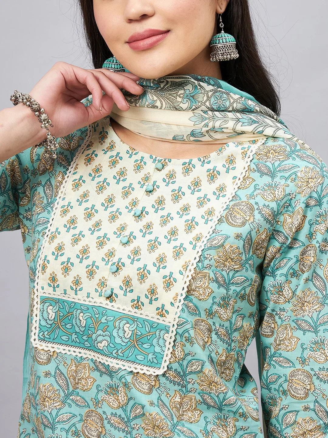 women-printed-blue-kurta-set-with-dupatta