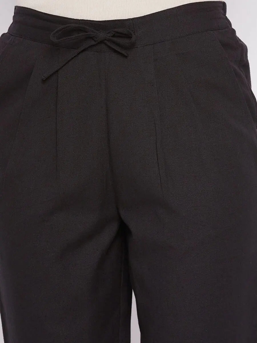 winered-black-regular-fit-cotton-solid-trouser