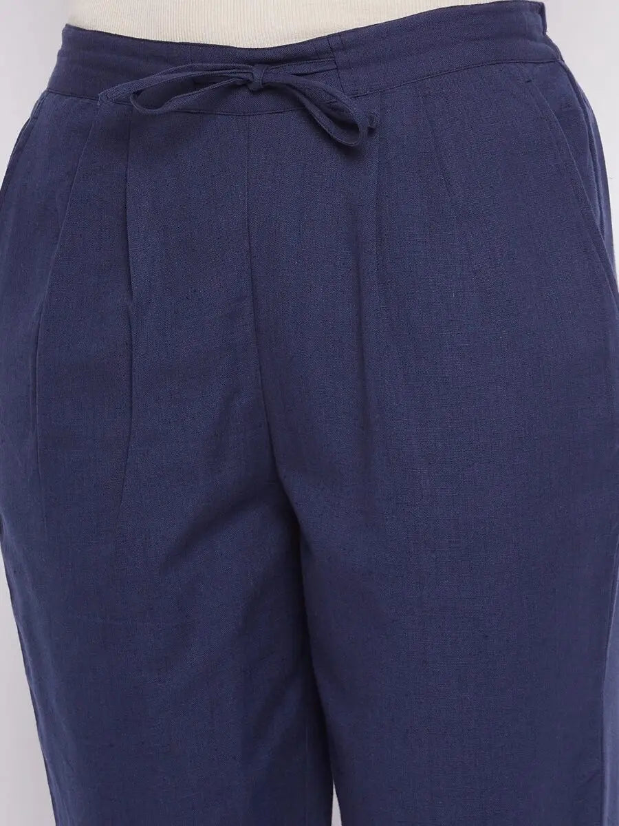 winered-navy-blue-regular-fit-cotton-solid-trouser