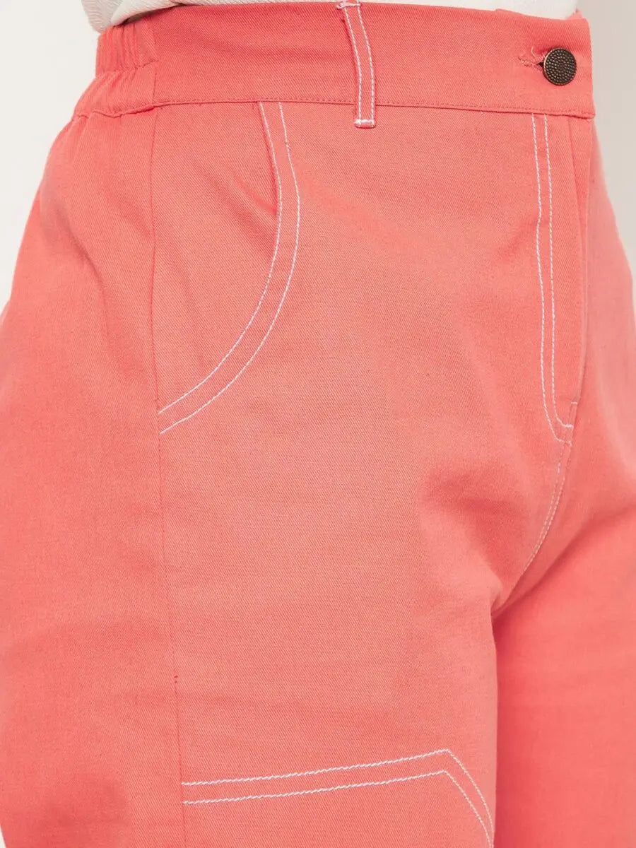 winered-peach-high-rise-straight-trouser
