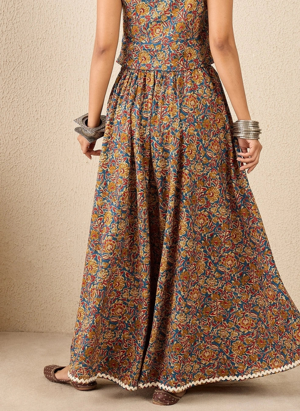 Women Printed Cotton Maxi Skirt