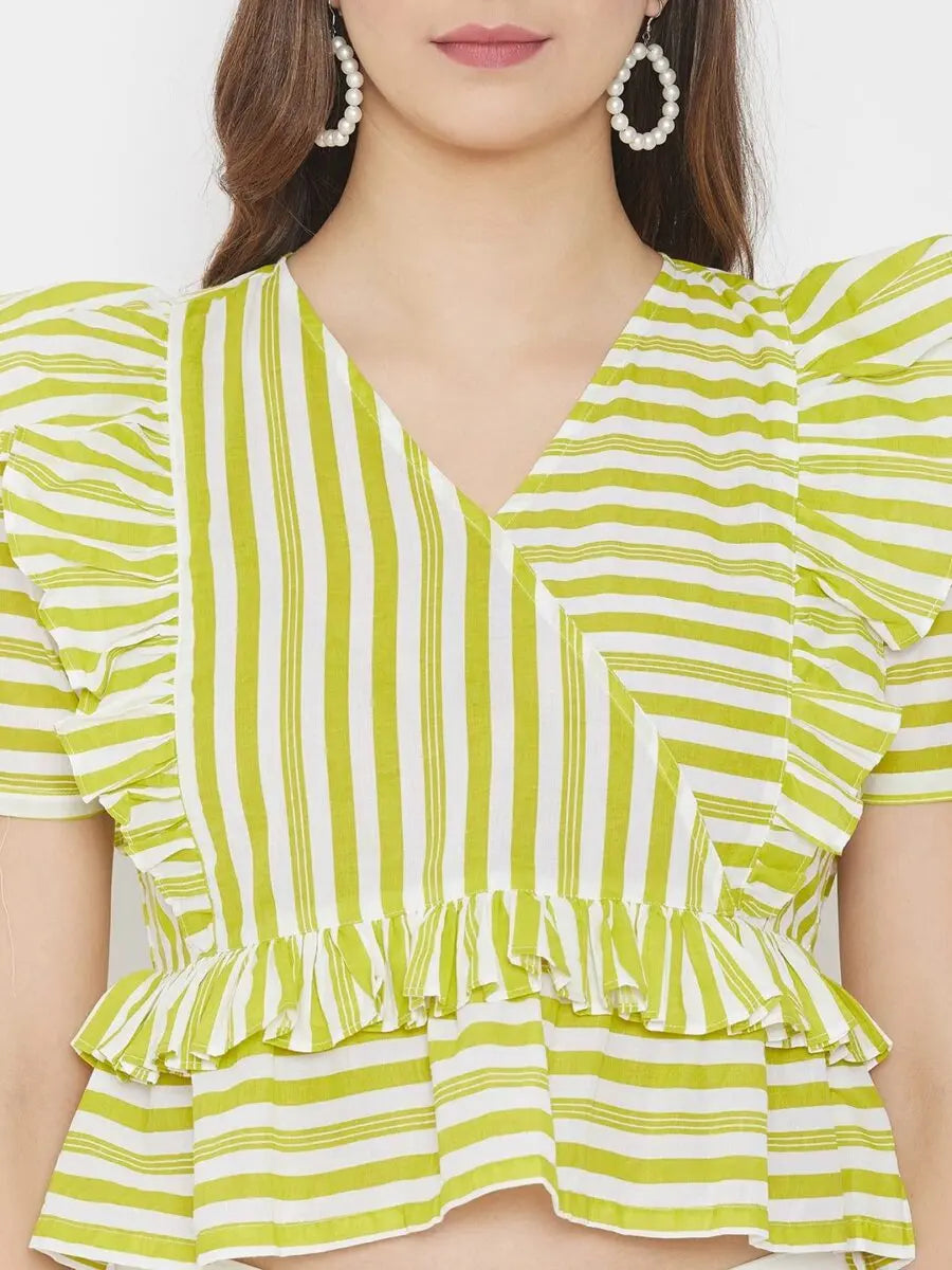 winered-green-cotton-striped-top