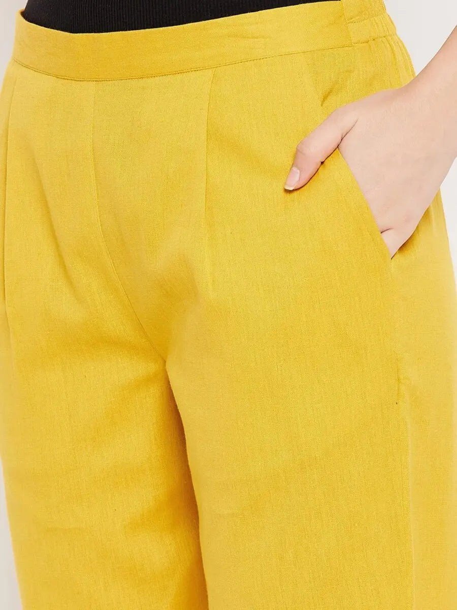 winered-yellow-soild-trouser