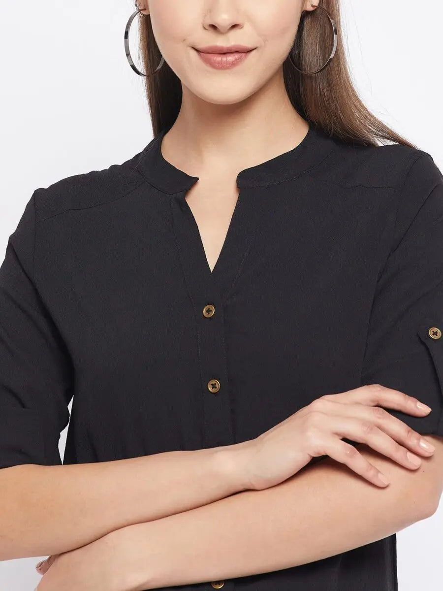 winered-black-solid-polyester-shirt-style-top