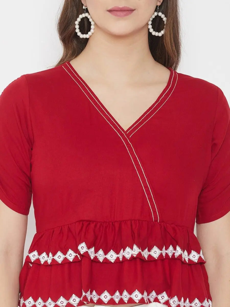 winered-red-a-line-rayon-embroidered-top