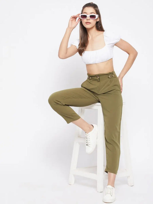 winered-olive-green-regular-fit-polyester-solid-trouser