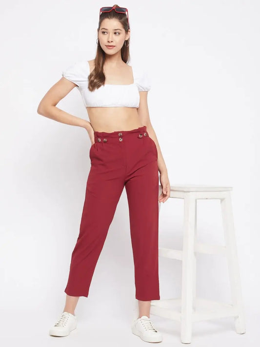 winered-maroon-regular-fit-polyester-solid-trouser