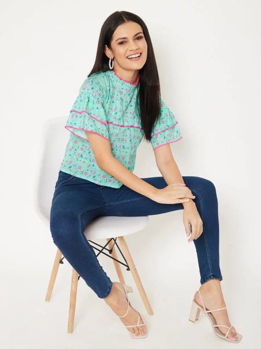 winered-green-printed-cotton-boxy-top