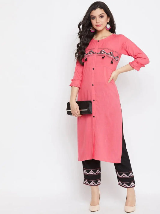 winered-pink-straight-rayon-embroidered-kurta-and-palazzo-set