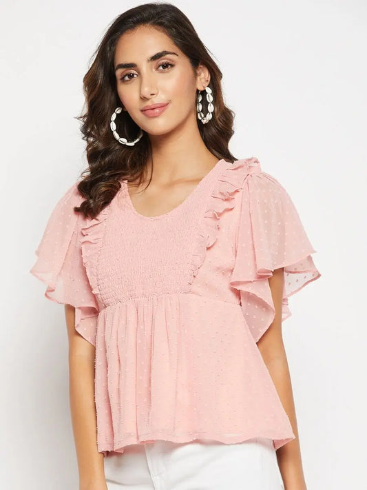 winered-women-dobby-smoking-yoke-pink-top