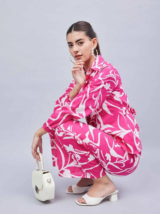 winered-women-pink-printed-front-opening-co-ord-set