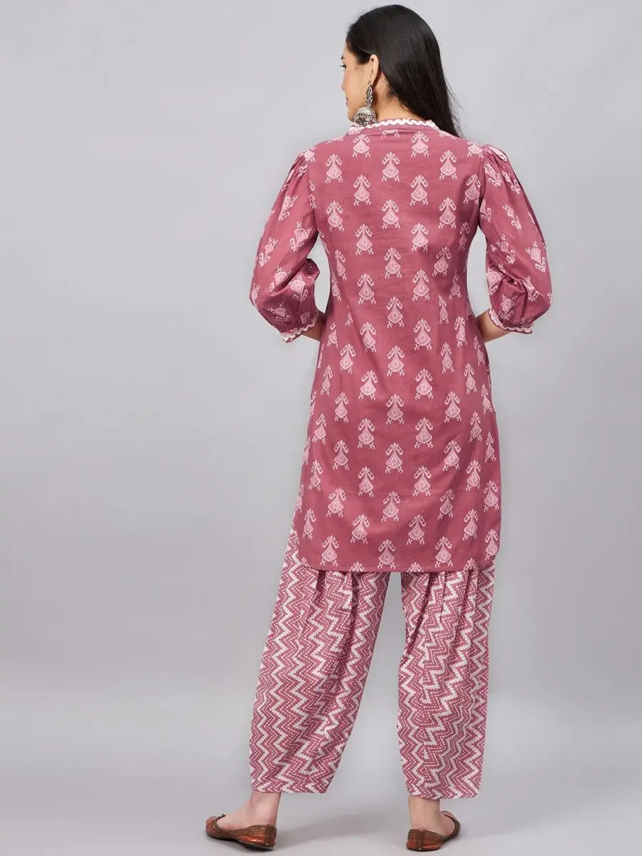 winered-woman-pink-white-zigzag-print-salwar-set