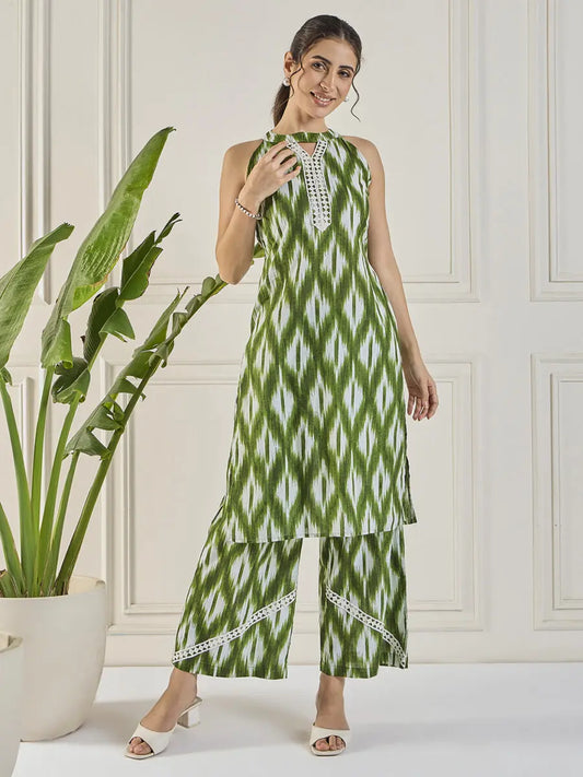 winered-women-green-halter-neck-co-ord-set