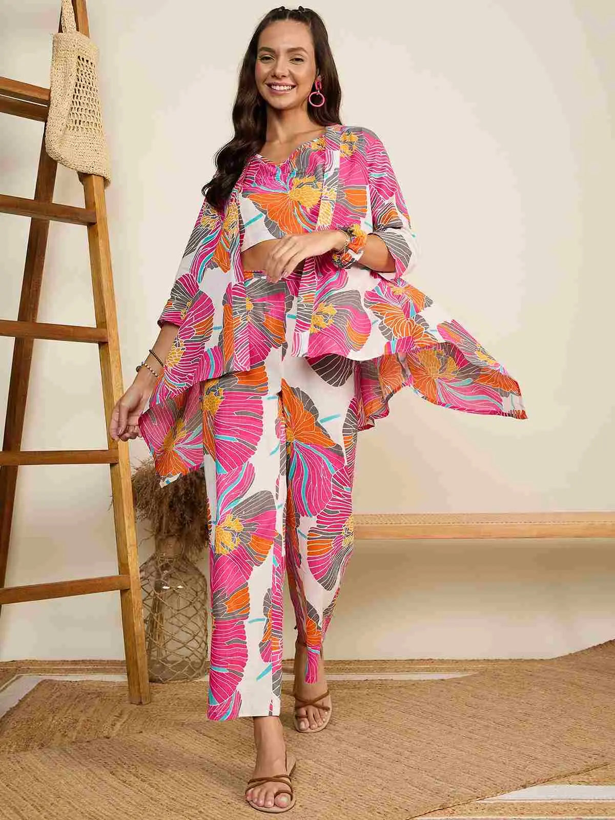 pink-floral-print-stitched-shrug-3-piece-co-ord-set-for-women