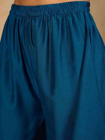 blue-embroidered-stitched-tunic-with-harem-salwar-co-ord-set-for-women