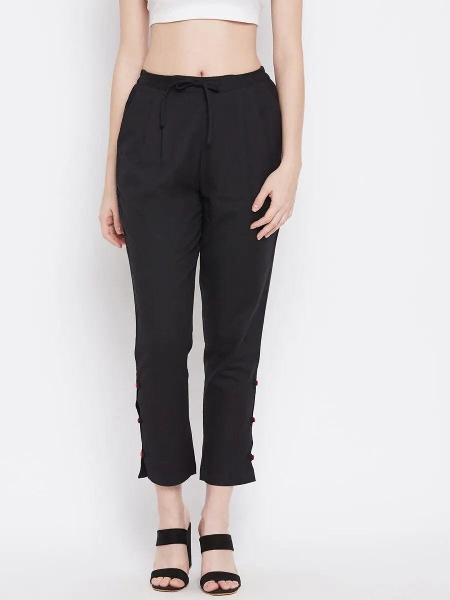 winered-black-regular-fit-solid-cotton-casual-trouser