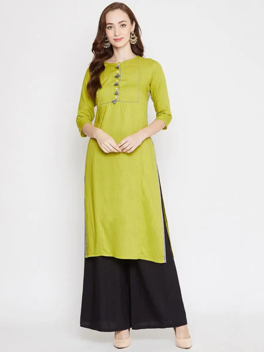 winered-green-straight-rayon-solid-kurta