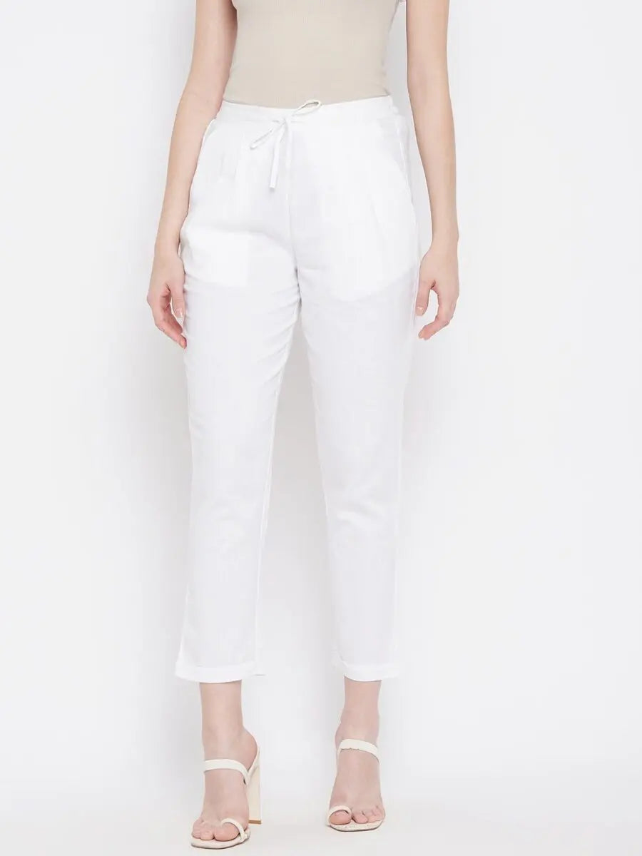 winered-white-regular-fit-cotton-solid-casual-trouser