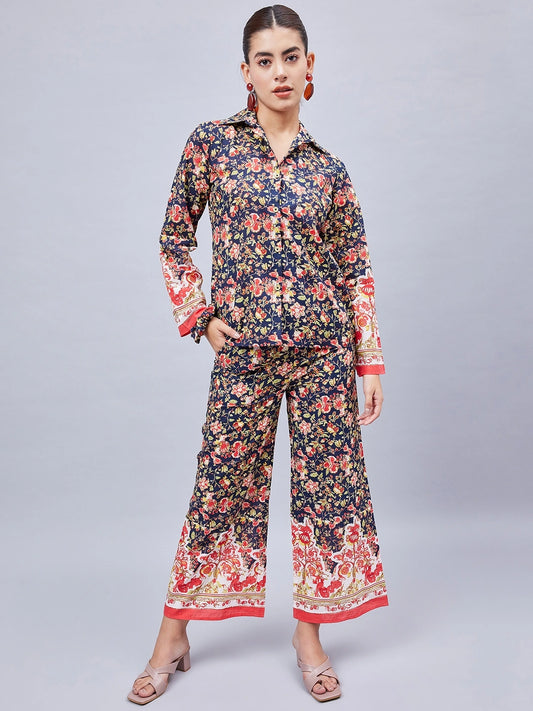 winered-women-navy-blue-border-print-co-ord-set