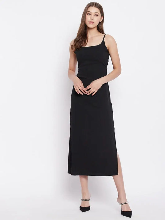 winered-black-maxi-crepe-solid-dress