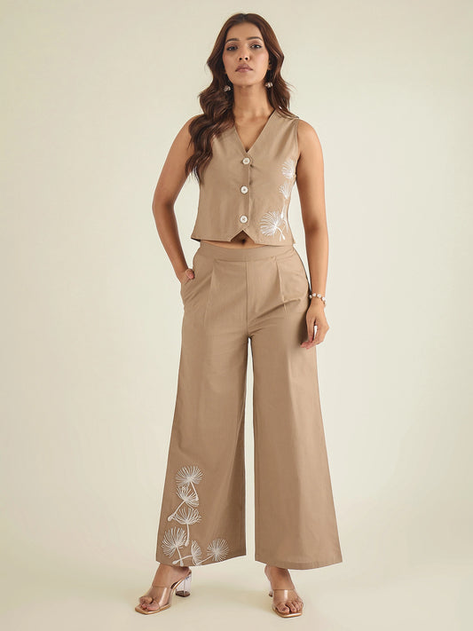 Brown Cotton co-ord set