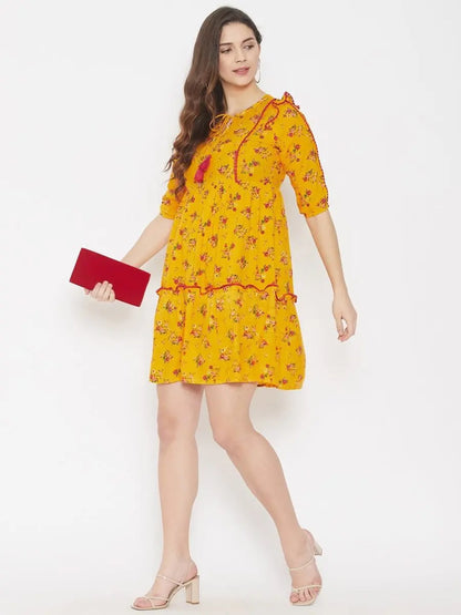 winered-yellow-a-line-rayon-floral-print-dress