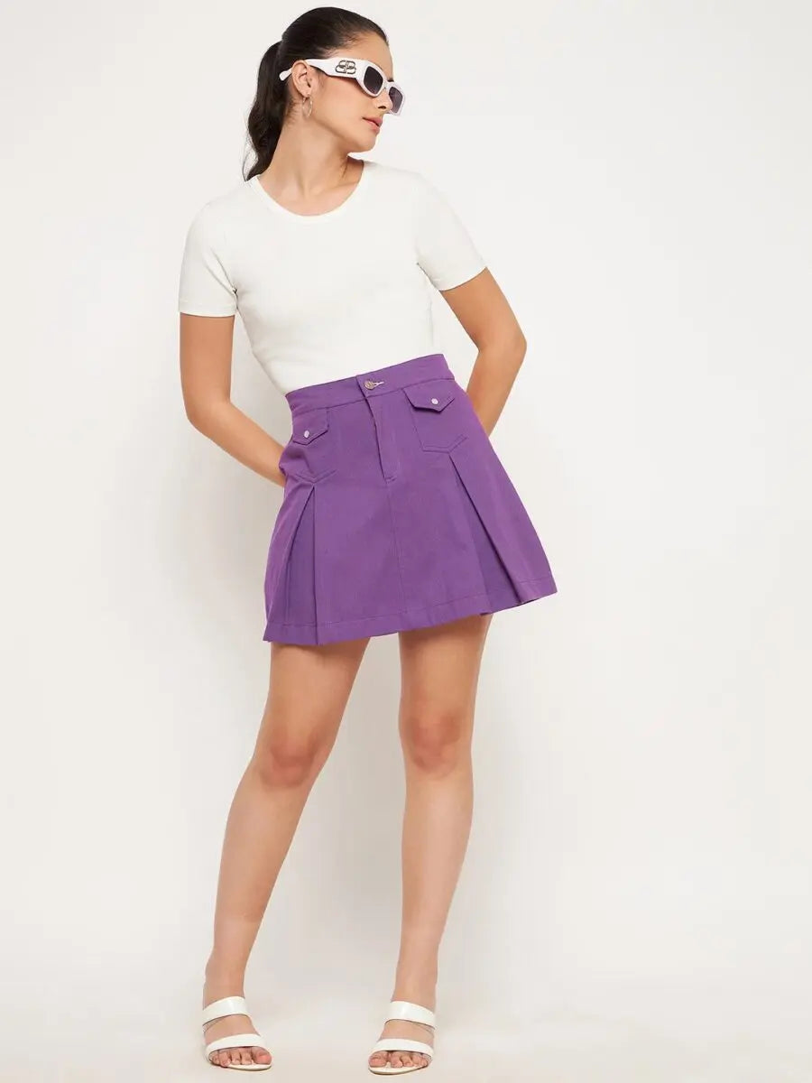 winered-purple-pleated-skirt