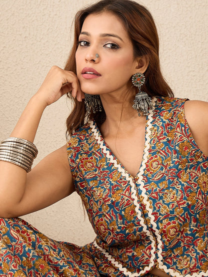 Women Lace Detailing Waistcoat Top