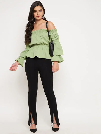 winered-light-green-off-shoulder-top