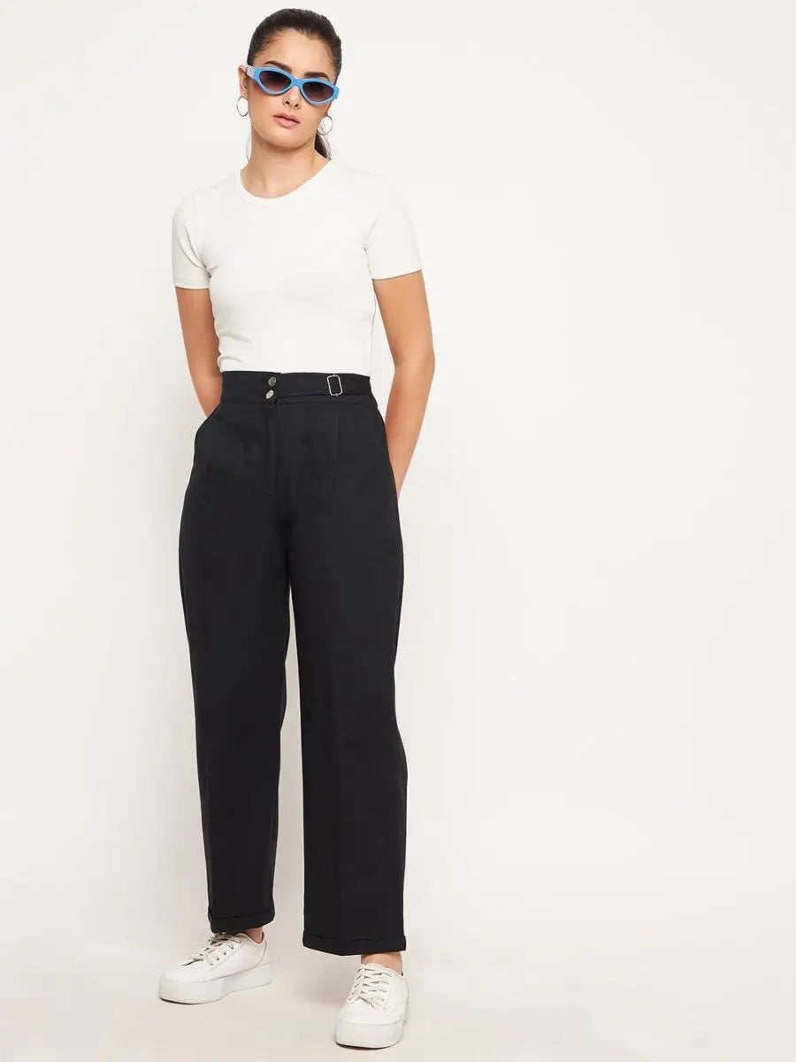 winered-black-trouser-with-buckle