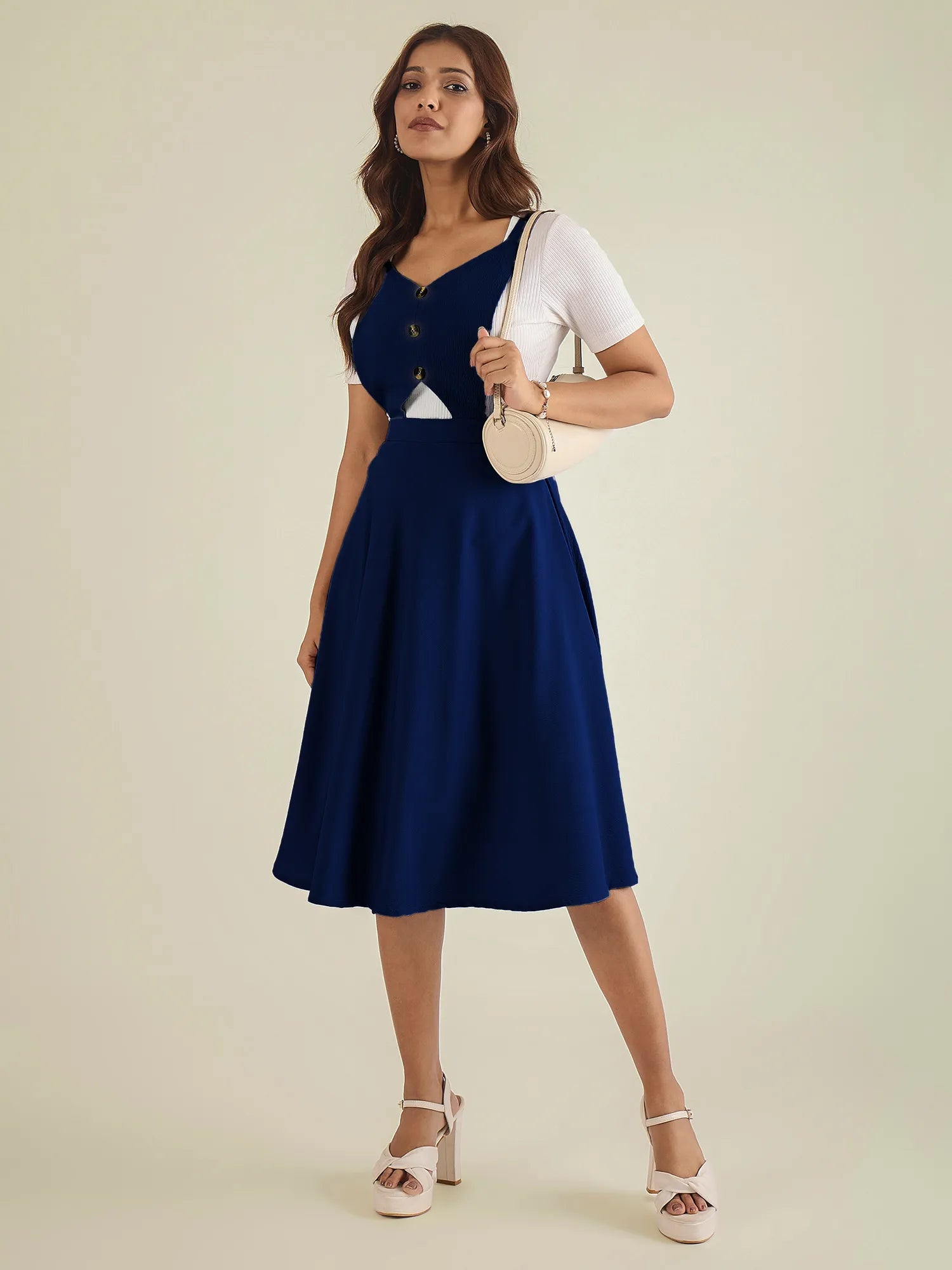 winered-women-blue-pinafore-flared-dress