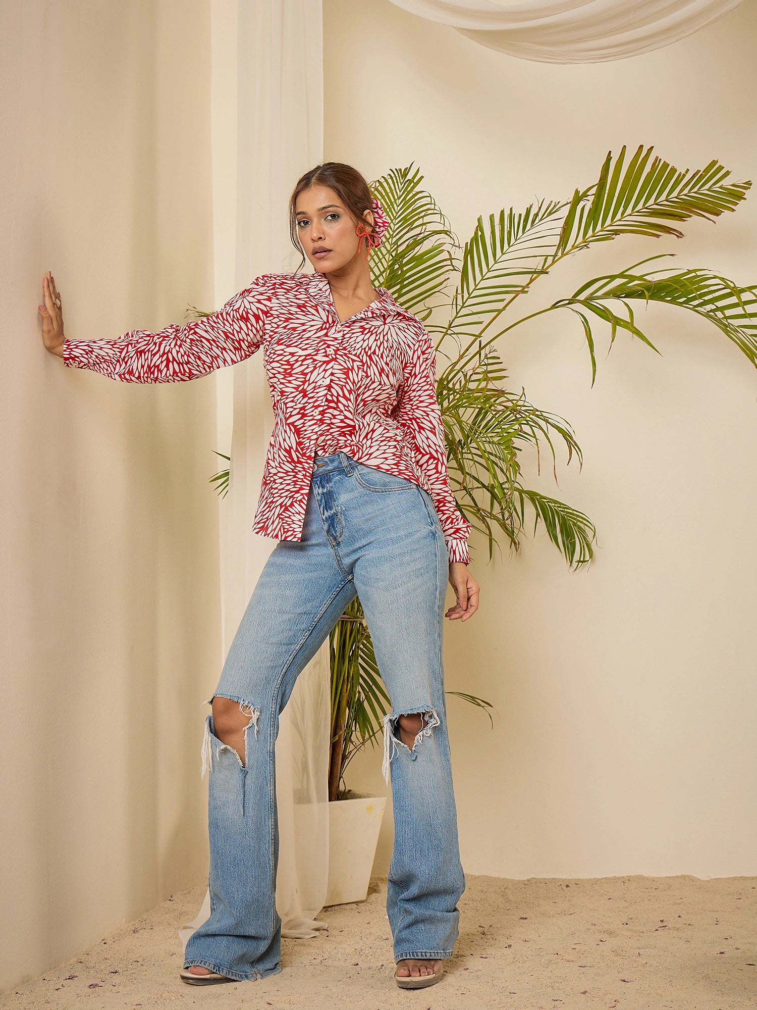 women-cotton-abstract-print-shirt