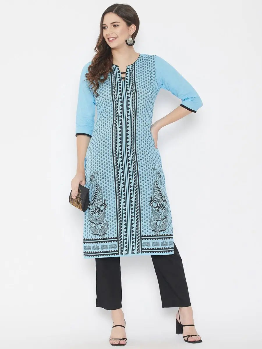 winered-light-blue-straight-pure-cotton-printed-kurta