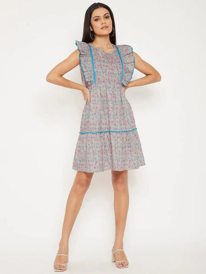 winered-grey-ruffled-cotton-floral-print-dress