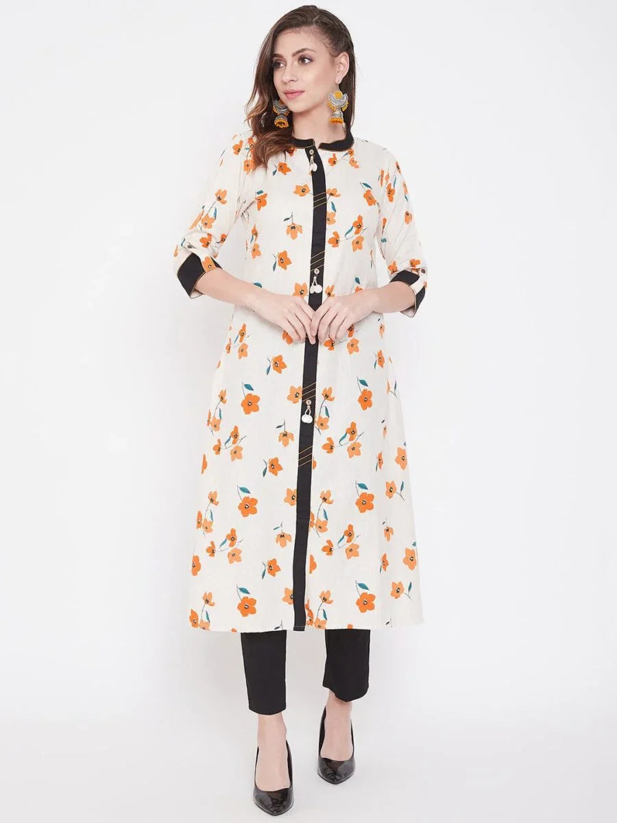 winered-off-white-a-line-cotton-printed-kurta