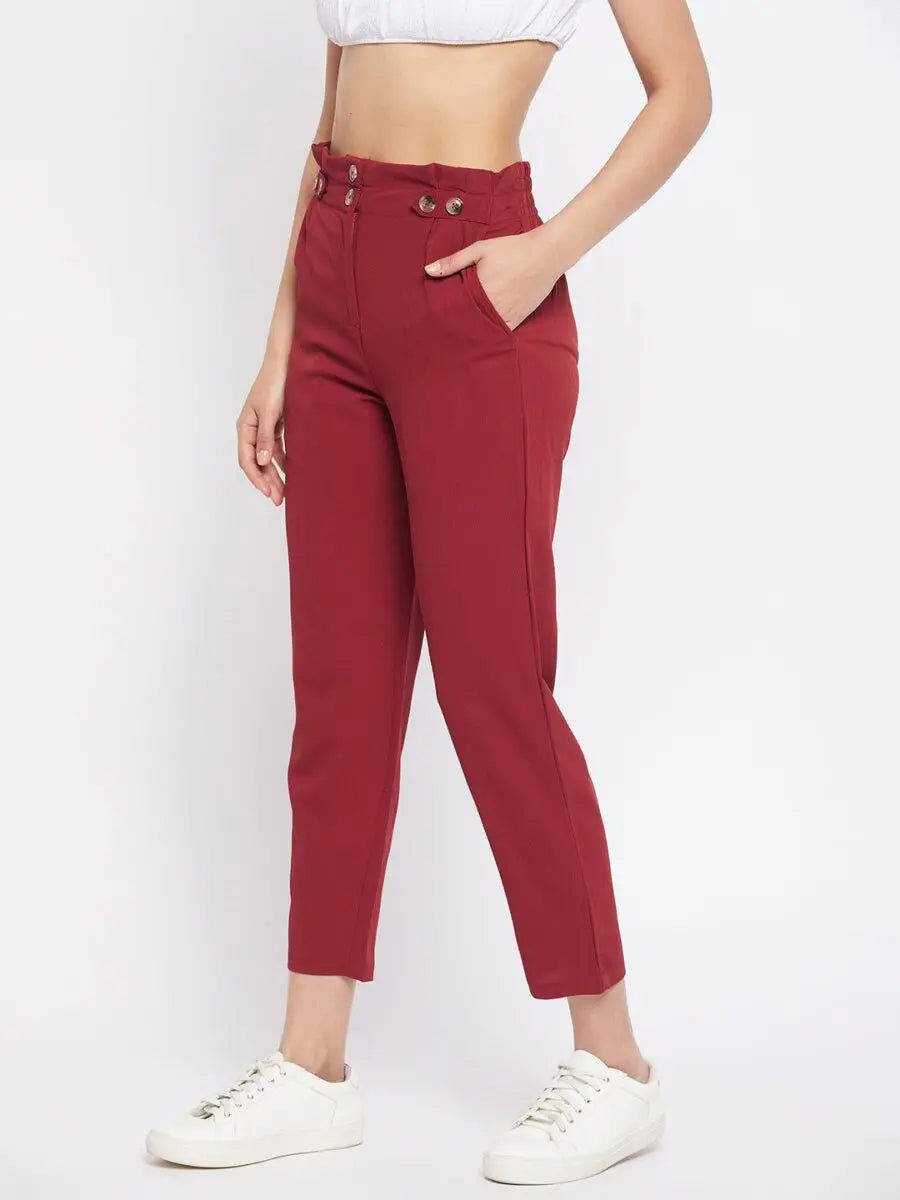 winered-maroon-regular-fit-polyester-solid-trouser