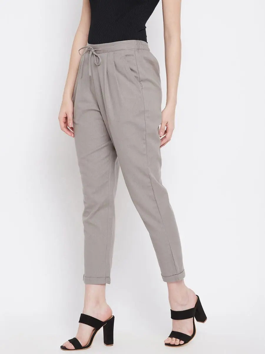 winered-grey-regular-fit-cotton-solid-trouser