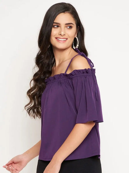 winered-purple-soild-off-shoulder-top