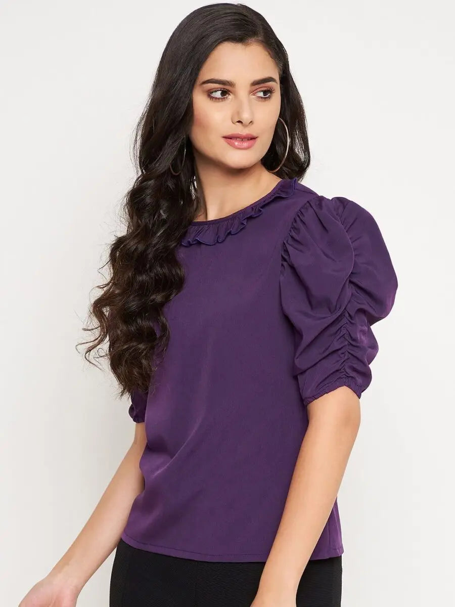 winered-purple-top-with-ruffled-neck
