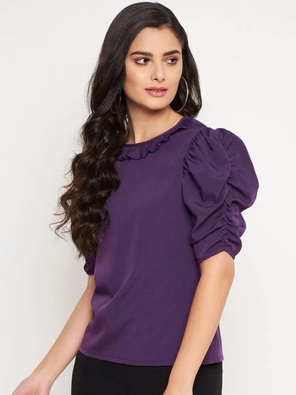 winered-purple-top-with-ruffled-neck