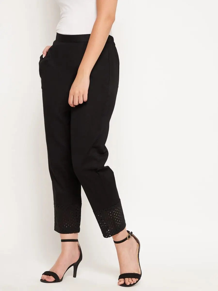 winered-black-soild-trouser