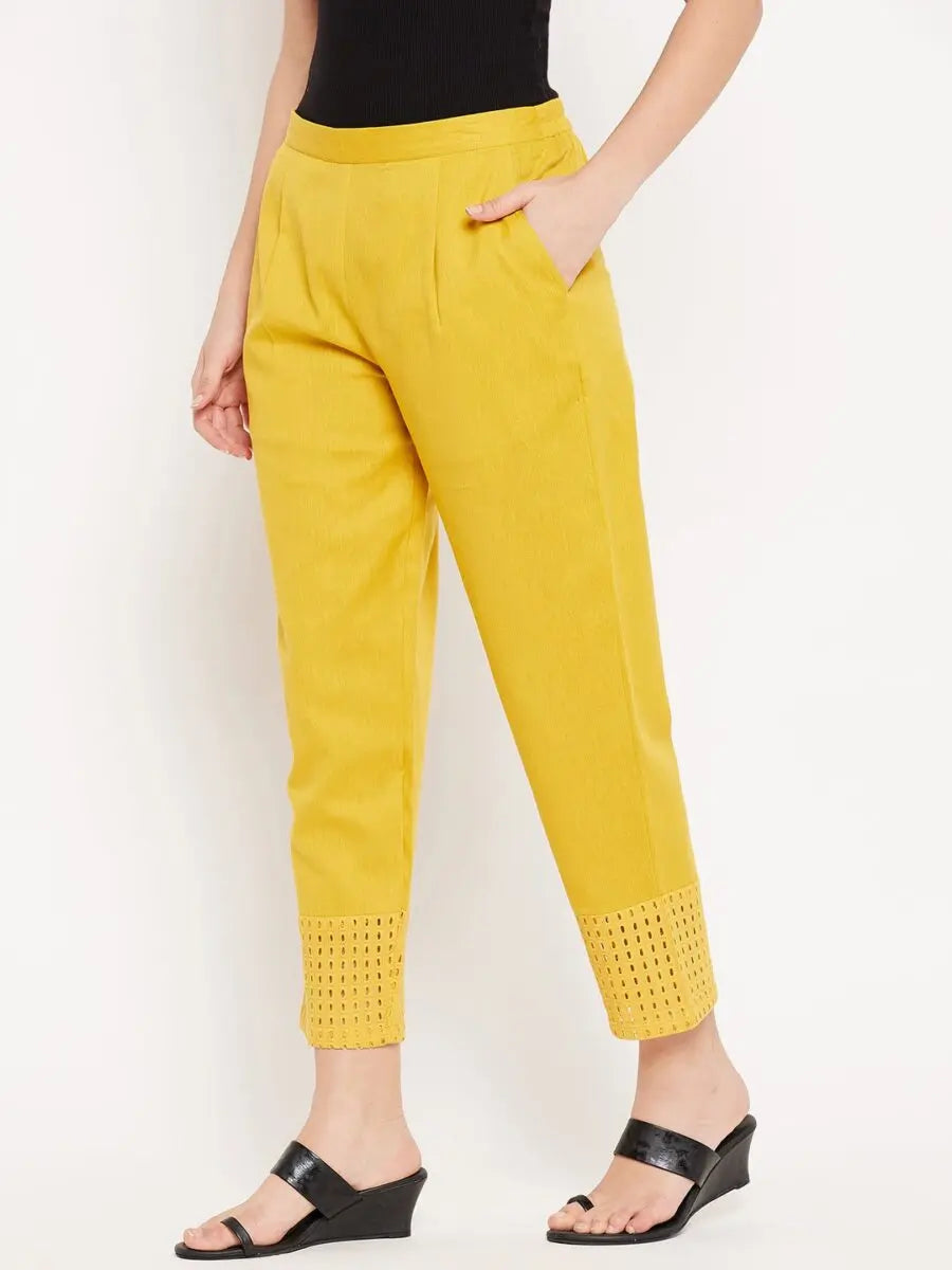 winered-yellow-soild-trouser