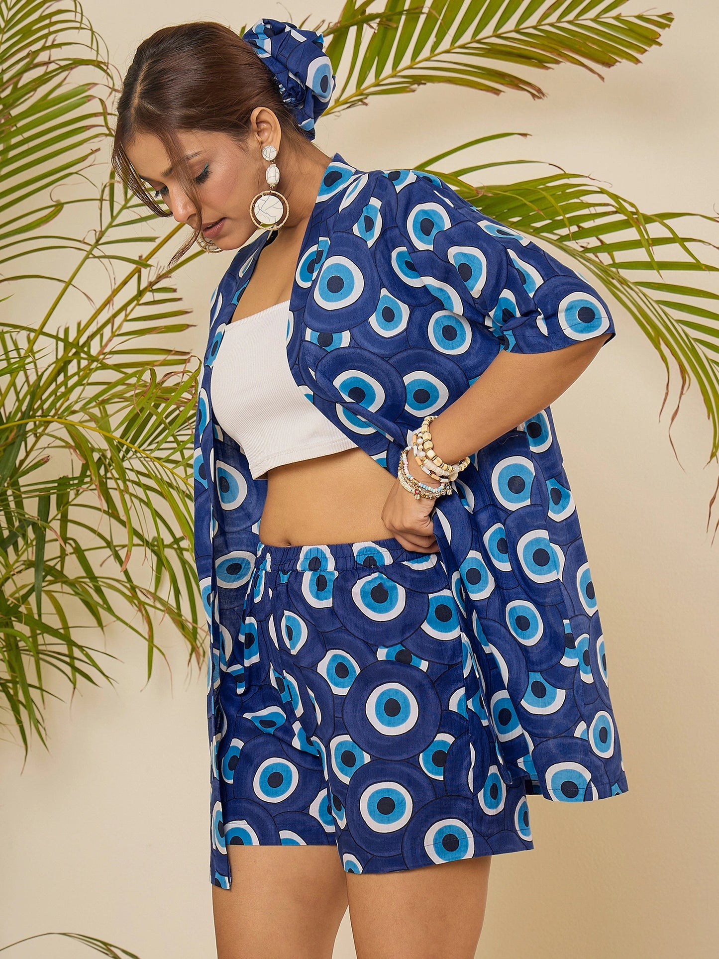 women-cotton-blue-evil-eye-printed-kimono-co-ord-set