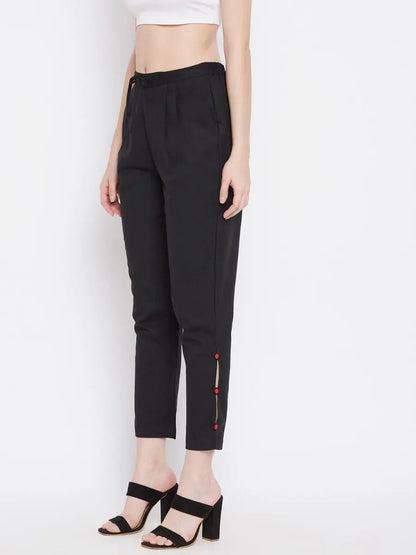 winered-black-regular-fit-solid-cotton-casual-trouser