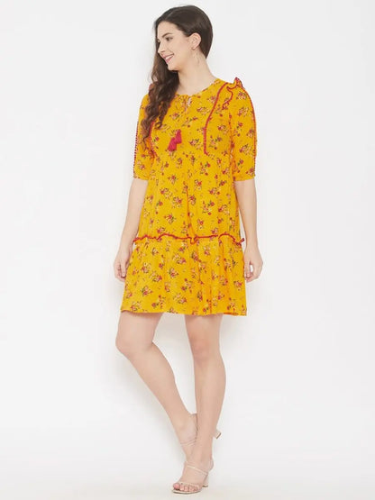 winered-yellow-a-line-rayon-floral-print-dress