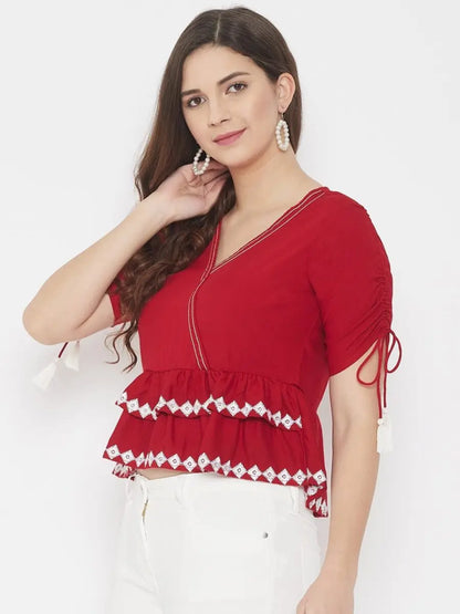 winered-red-a-line-rayon-embroidered-top