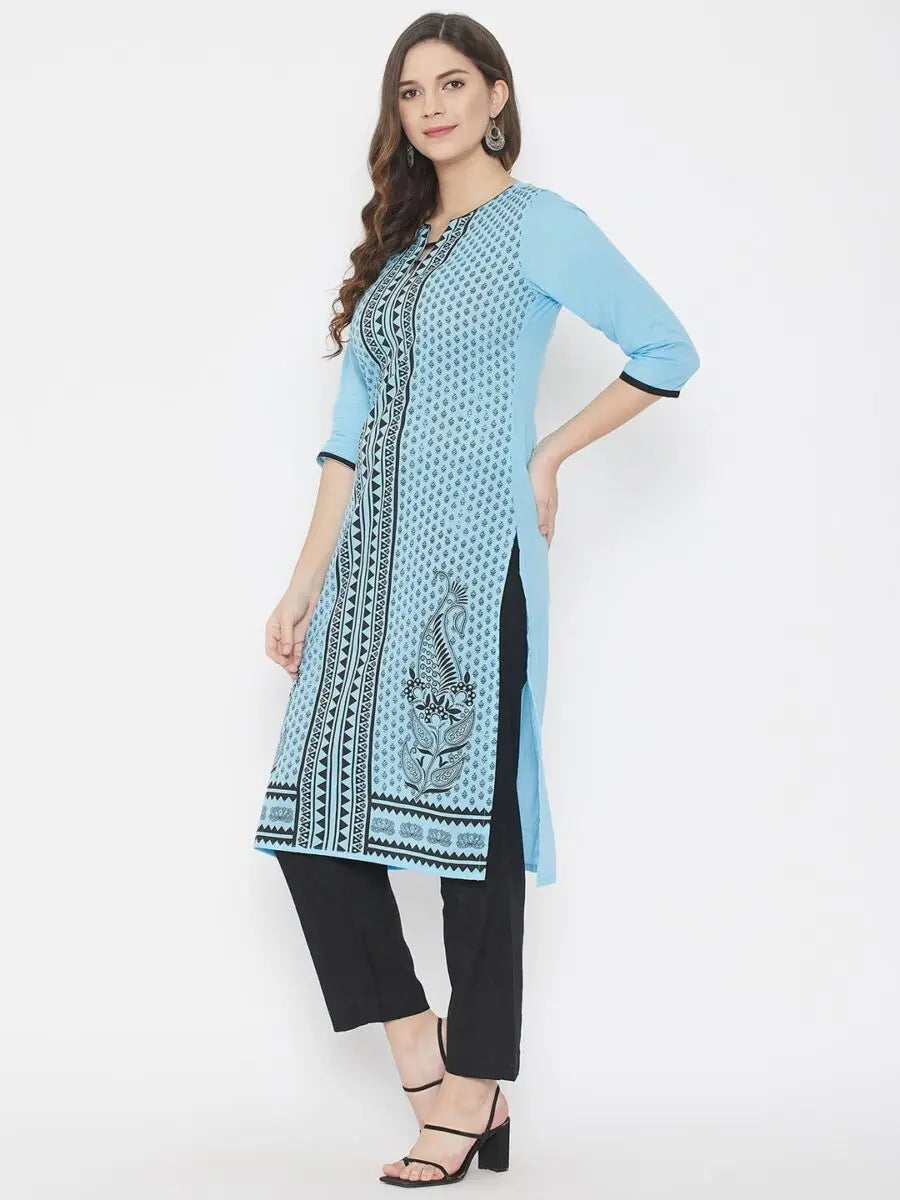 winered-light-blue-straight-pure-cotton-printed-kurta
